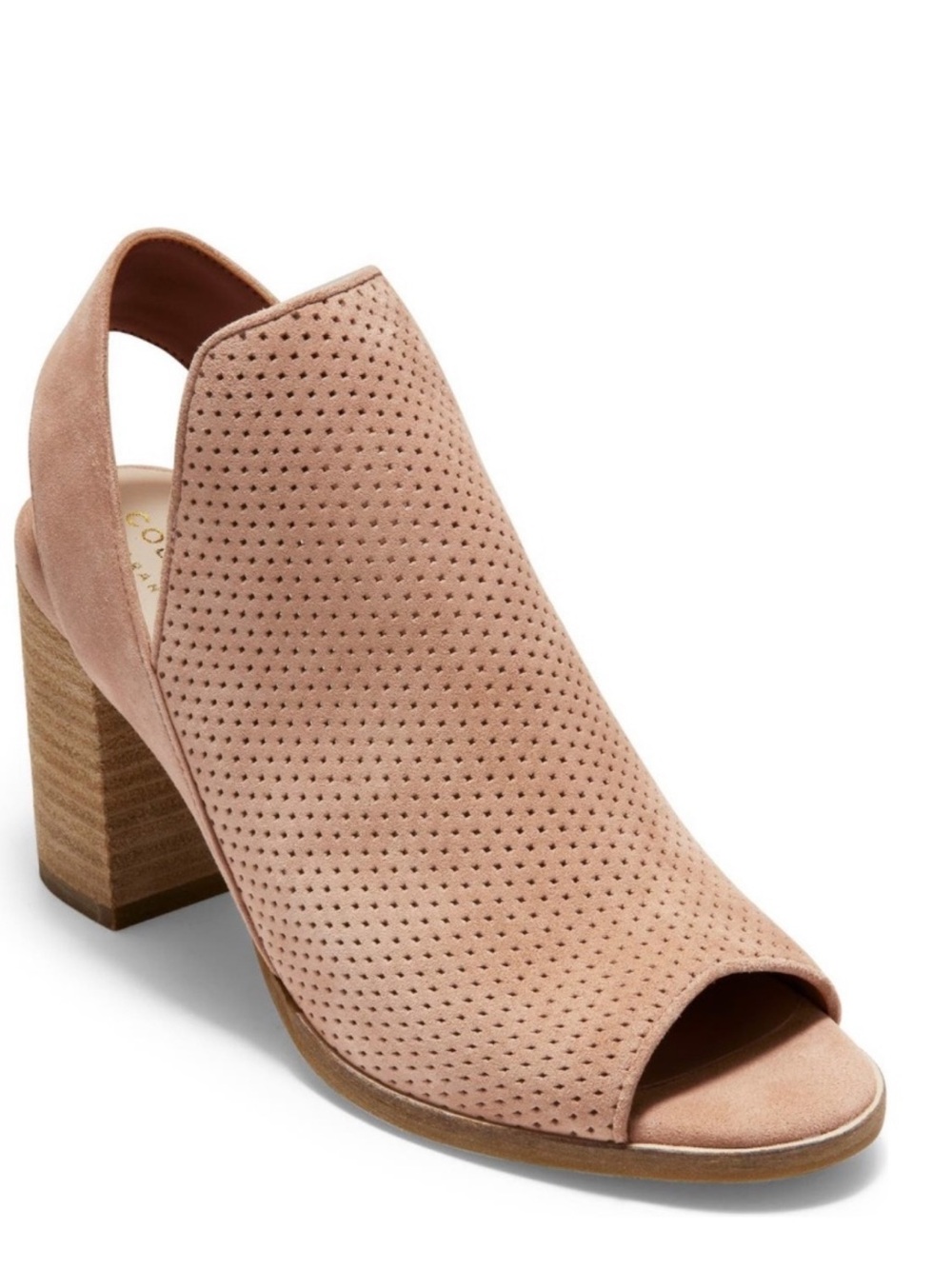 COLE HAAN Callista Slingback Tan Suede Booties Women’s 8.5